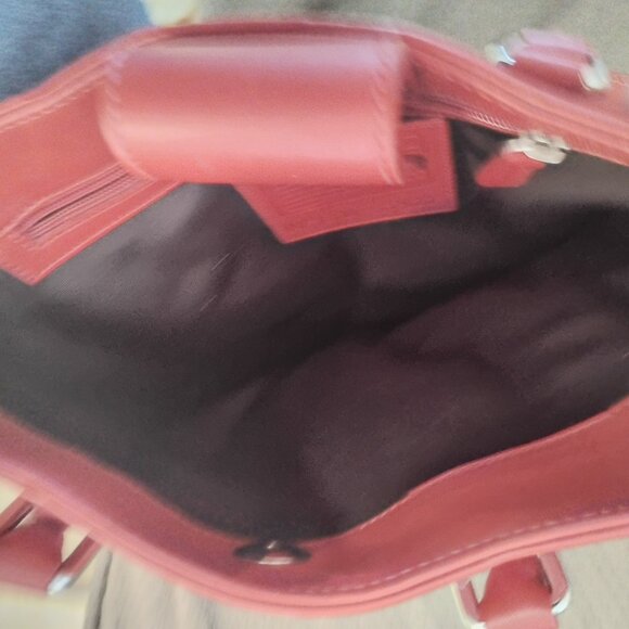 ❤️Vintage COACH #9422 Bonnies Legacy Red Leather Bucket Tote +FOB - Picture 8 of 8